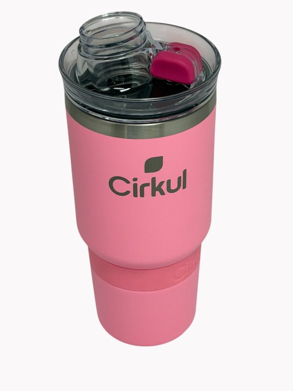 Cirkul 24 Oz Flamingo Pink Stainless Steel Tumbler StrawSip Lid for cartridge
